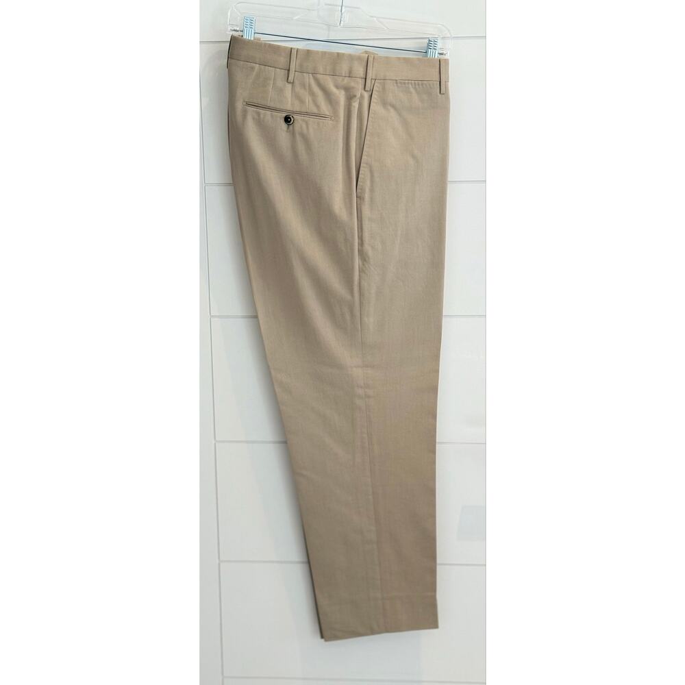 PT01 Men's Easy Fit Cotton/Wool Pants Beige 56 IT/40US - Picture 2 of 5